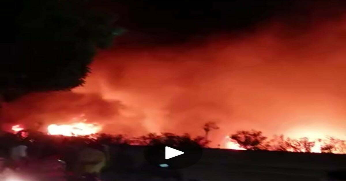 BREAKING : नेशनल हाईवे में केमिकल से भरे चलते टैंकर में लगी भीषण आग, सड़क पर भी फैली, देखिए VIDEO