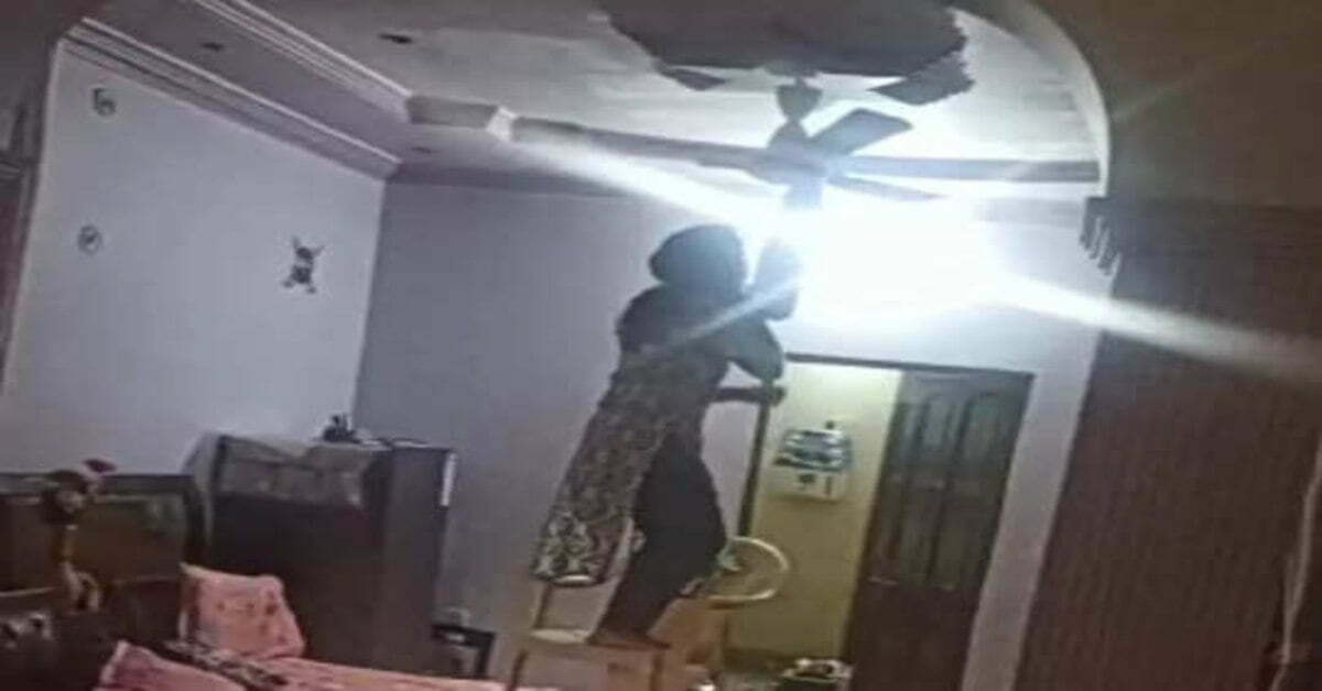 पति के सामने फांसी के फंदे पर झूली पत्नी, बचाने के बजाए शख्स बनाता रहा VIDEO