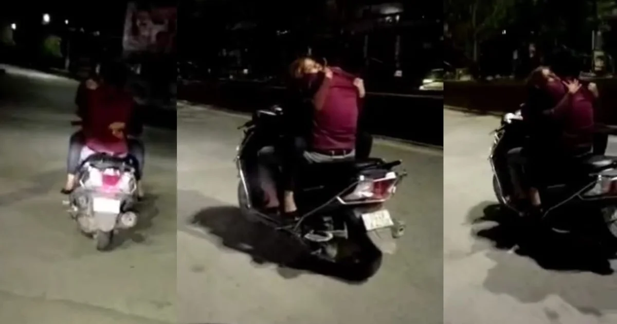 Video: कपल का सड़क पर फिल्मी रोमांस, चलती स्कूटी में कर रहे थे खुल्लम-खुल्ला प्यार, पुलिस ने उतारा यूं खुमार