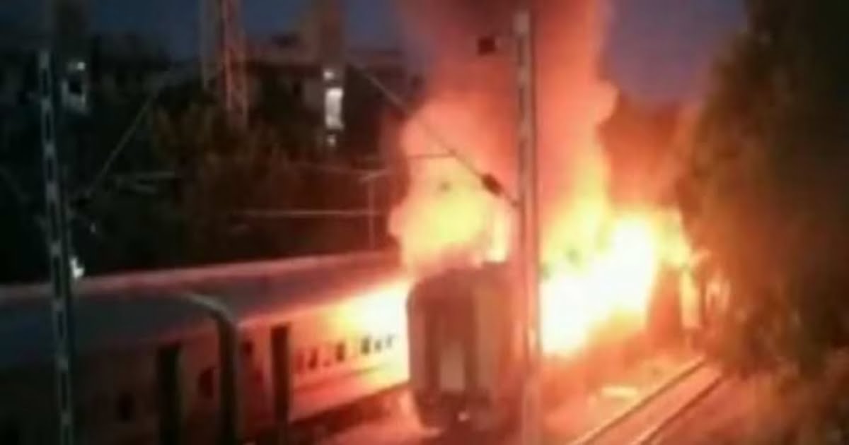 अवैध सिलेंडर से ट्रेन की कोच में लगी आग, 10 की मौत, 20 घायल