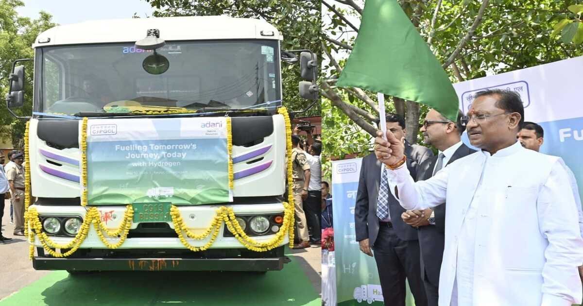CM साय ने हाइड्रोजन फ्यूल ट्रक को दिखाई हरी झंडी, शून्य कार्बन उत्सर्जन और हरित ऊर्जा को बढ़ावा देने की दिशा में ऐतिहासिक पहल