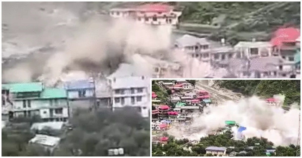 रोंगटे खड़े करने वाला Video: धराली में बादल फटने से आया सैलाब, समाते गए होटल और घर, मलबे में कई दबे
