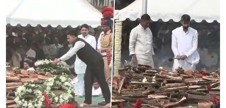 ‘अजित दादा’ पंचतत्व में विलीन: राजकीय सम्मान के साथ बारामती में हुआ अंतिम संस्कार, दोनों बेटों ने दी मुखाग्नि