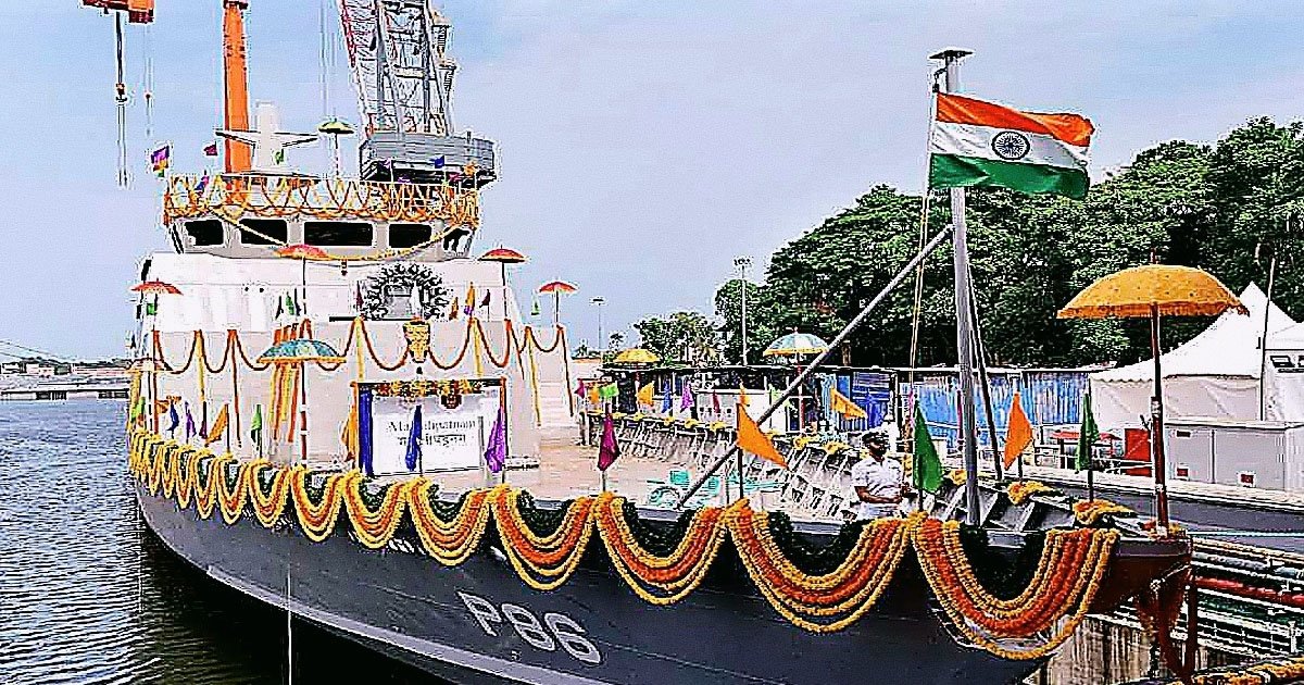 भारतीय नौसेना को मिली नई ताकत, माहे श्रेणी के सातवें पनडुब्बी रोधी युद्धपोत ‘मछलीपटनम’ का शुभारंभ