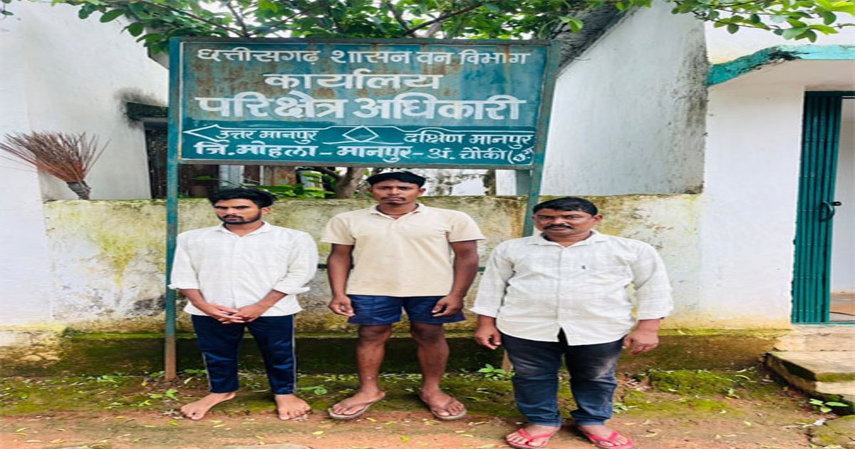 वन्यजीव तस्करों पर कड़ी कार्रवाई, सांभर शिकार मामले में 3 आरोपी गिरफ्तार, भेजे गए जेल