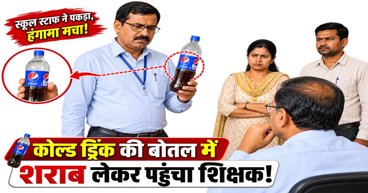 CG – कोल्डड्रिंक की बोतल में शराब लेकर पहुंचा शिक्षक! ऐसे खुली पोल, BEO ने थमाया शो-कॉज नोटिस…